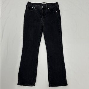 Madewell Black Midrise Kick-Out Jeans